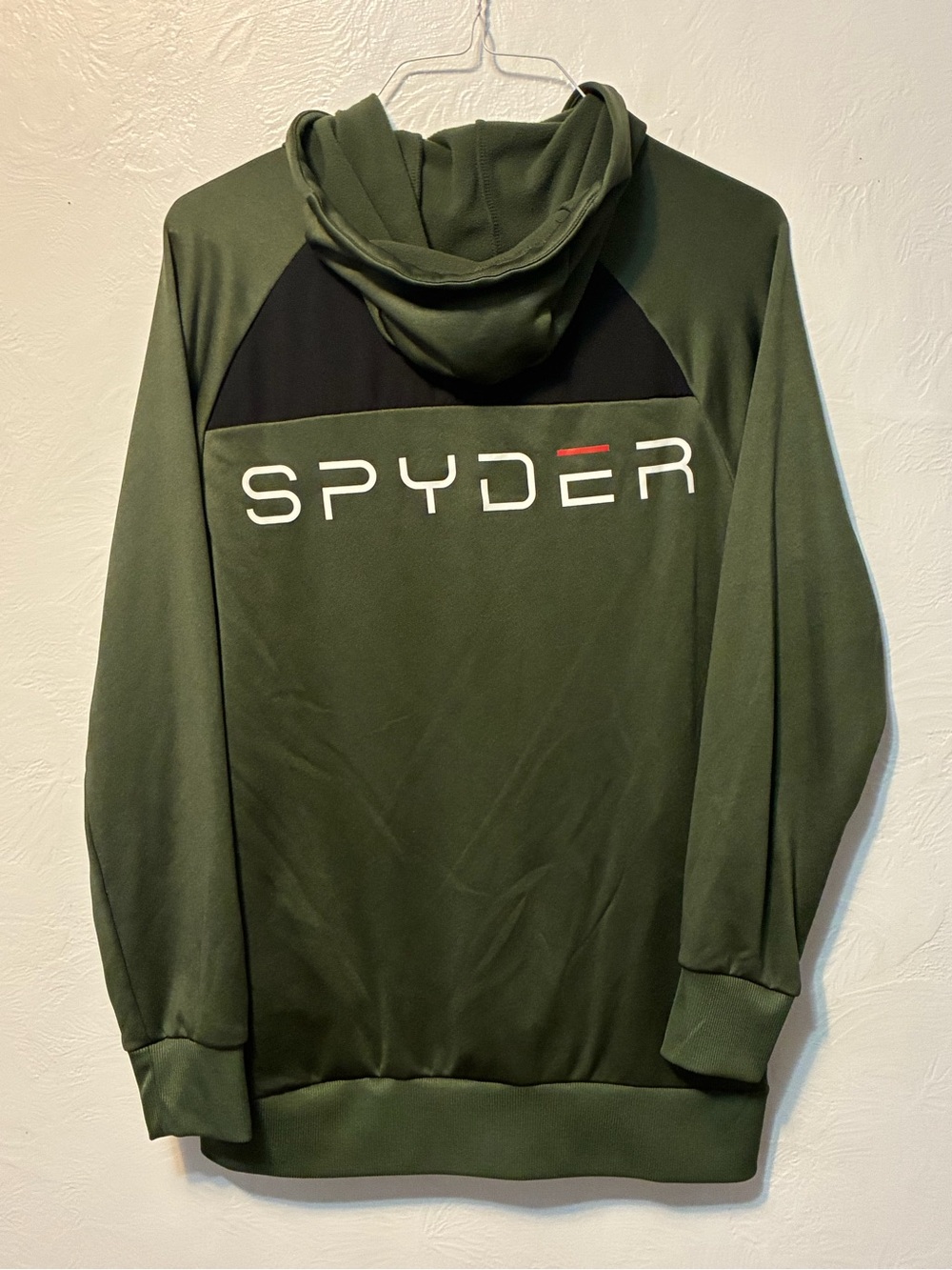 Spyder EUC Men's Olive Green and Black Crewneck Hoodie Sweater Size Medium
